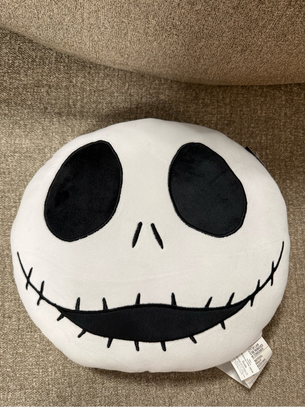Jack Skellington Accent Pillow in White and Black